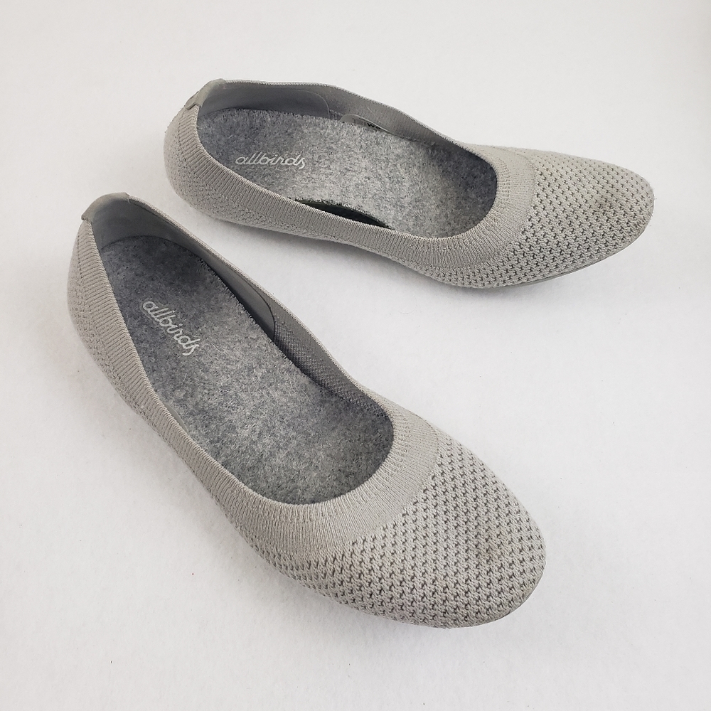 Allbirds Tree Breezers Ballet Flats Neutral Grey Size 6